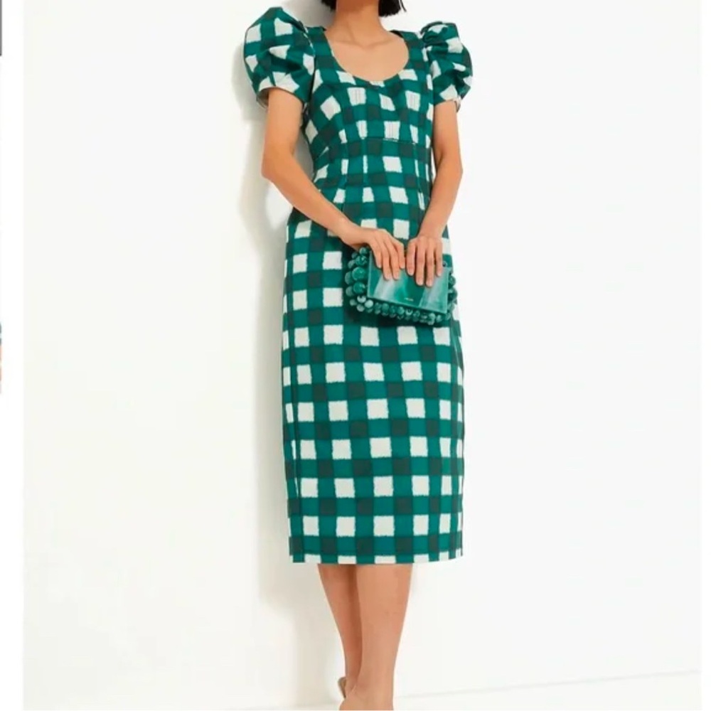 Worn Once! Juniper Warped Gingham Alexandra Dress